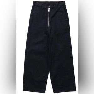 kapital 14oz denim zipper port baggy wide pants